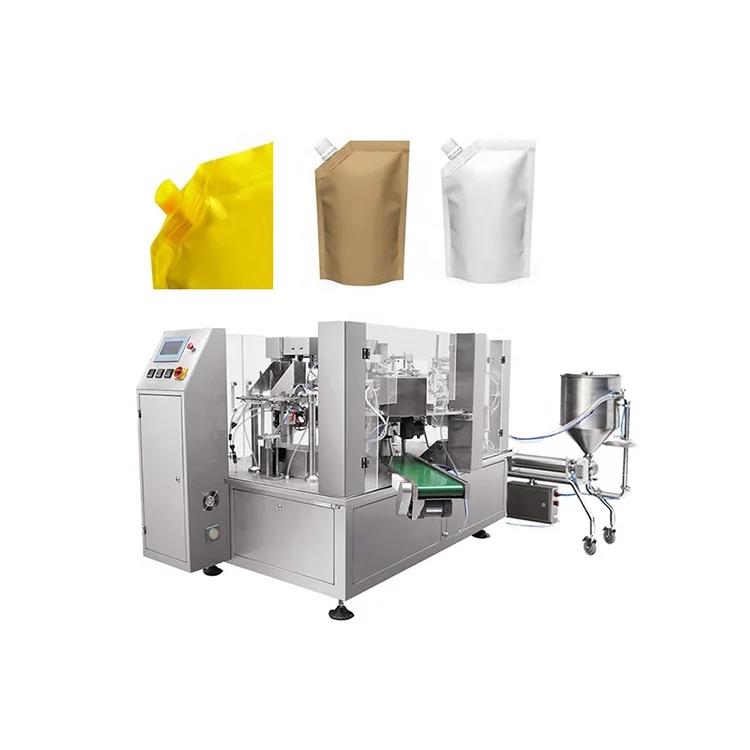 LINTYCO 250g 500g 1kg Automatic rotary premade bag stand up pouch chilli sauce packing machine for chili