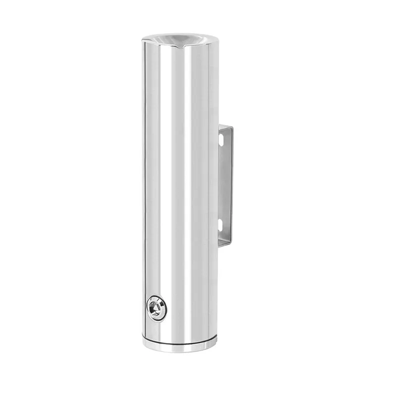 YIBAO YB-HWSS701 D8.9*H36cm thickness 1.2mm High Quality Stainless Steel Round Wall Mounted Smokeless Outdoor Ashtray