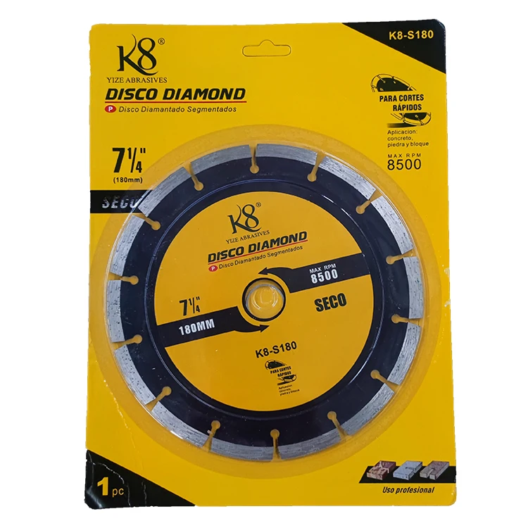 180mm 7 1/4 segment diamond saw blade cutting disc for angle grinder