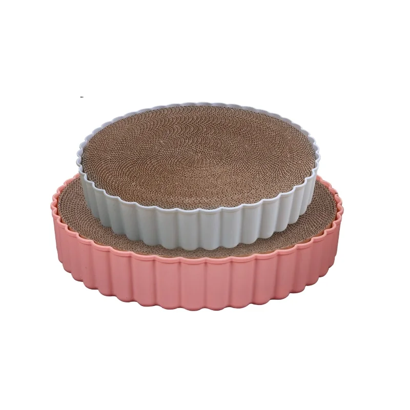 Hot Sell Round Pet Scratch Corrugated Cardboard Wheel Shape Cat Scratch Board Cat Scratching Board