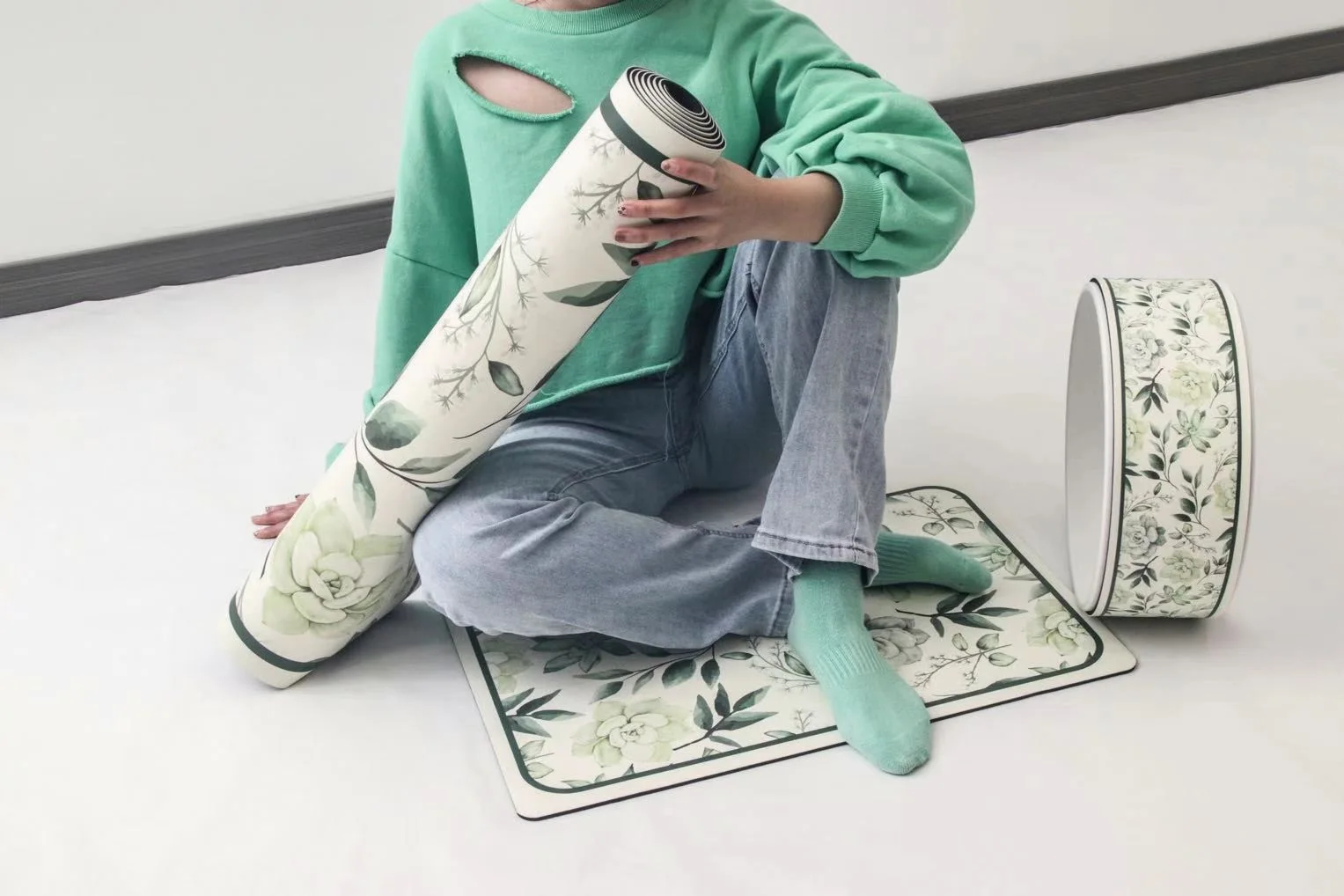 Custom print pu leather natural rubber yoga mat, tapis tapetes mat de yoga yogamat yogamatt, eco friendly german yoga matts