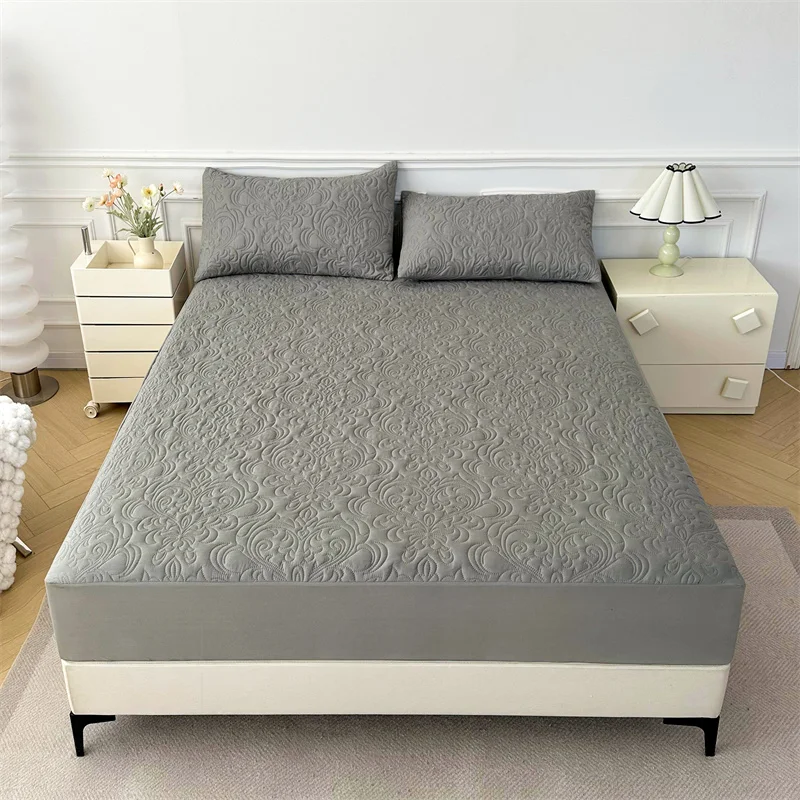 Оптовая продажа, однотонный простой водонепроницаемый чехол для кровати, домашний матрас, протектор, простыня, противообрастающий водонепроницаемый чехол для кровати