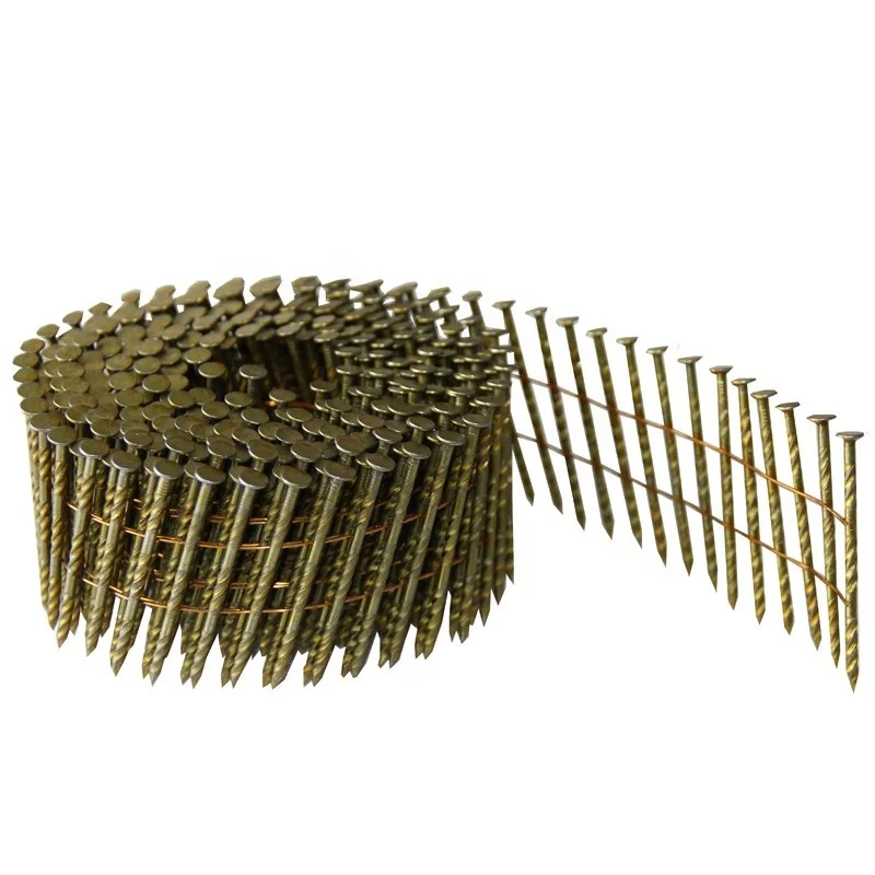 Chinese manufacturer Canada America SCREW SHANK PALLET COIL NAILS /CHEP CLAVOS HELICOIDALES/PREGOS EM ROLOS for nai gun