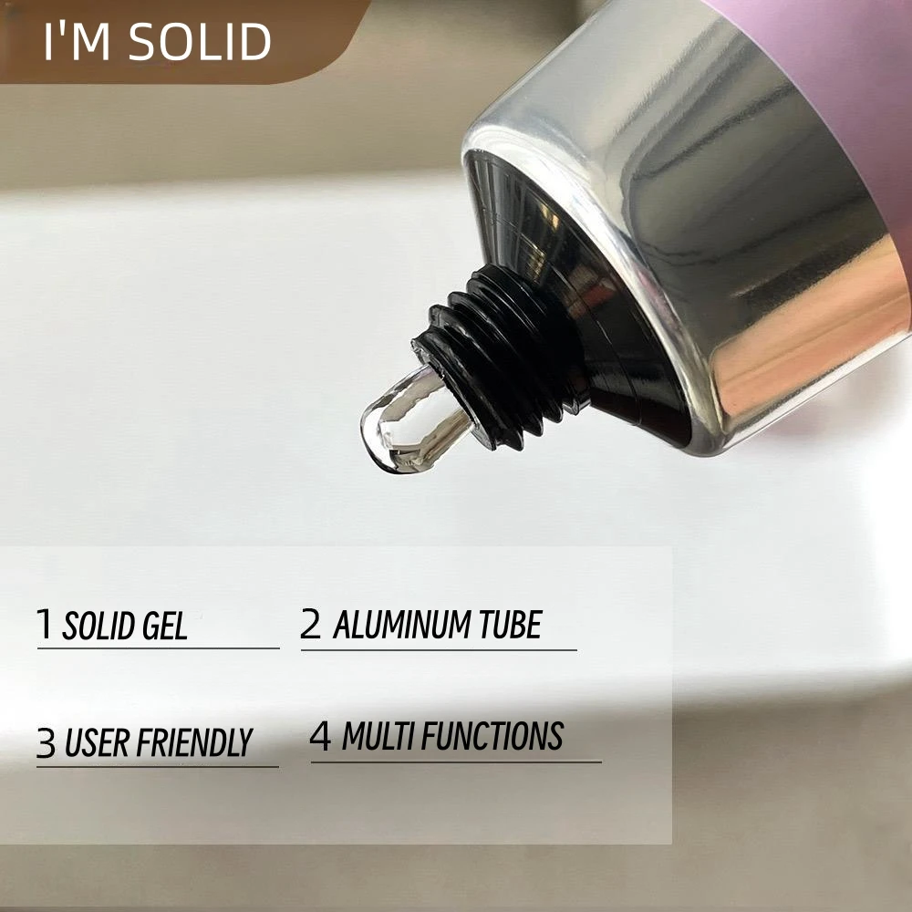 MyBeautyNails Gel X Soft Gel Tips Solid and Bottle Duo Adhesive Glue UV LED Press on Nails Solid Nail Tips Gel