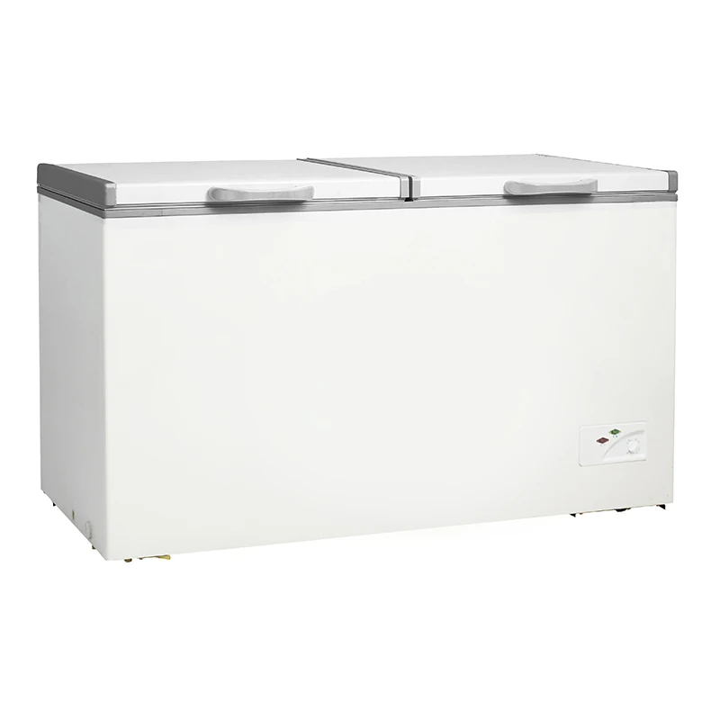 Factory Manufacture 450L 500L 550L 650L Large Capacity Deep Freezer Double Door for Commercial