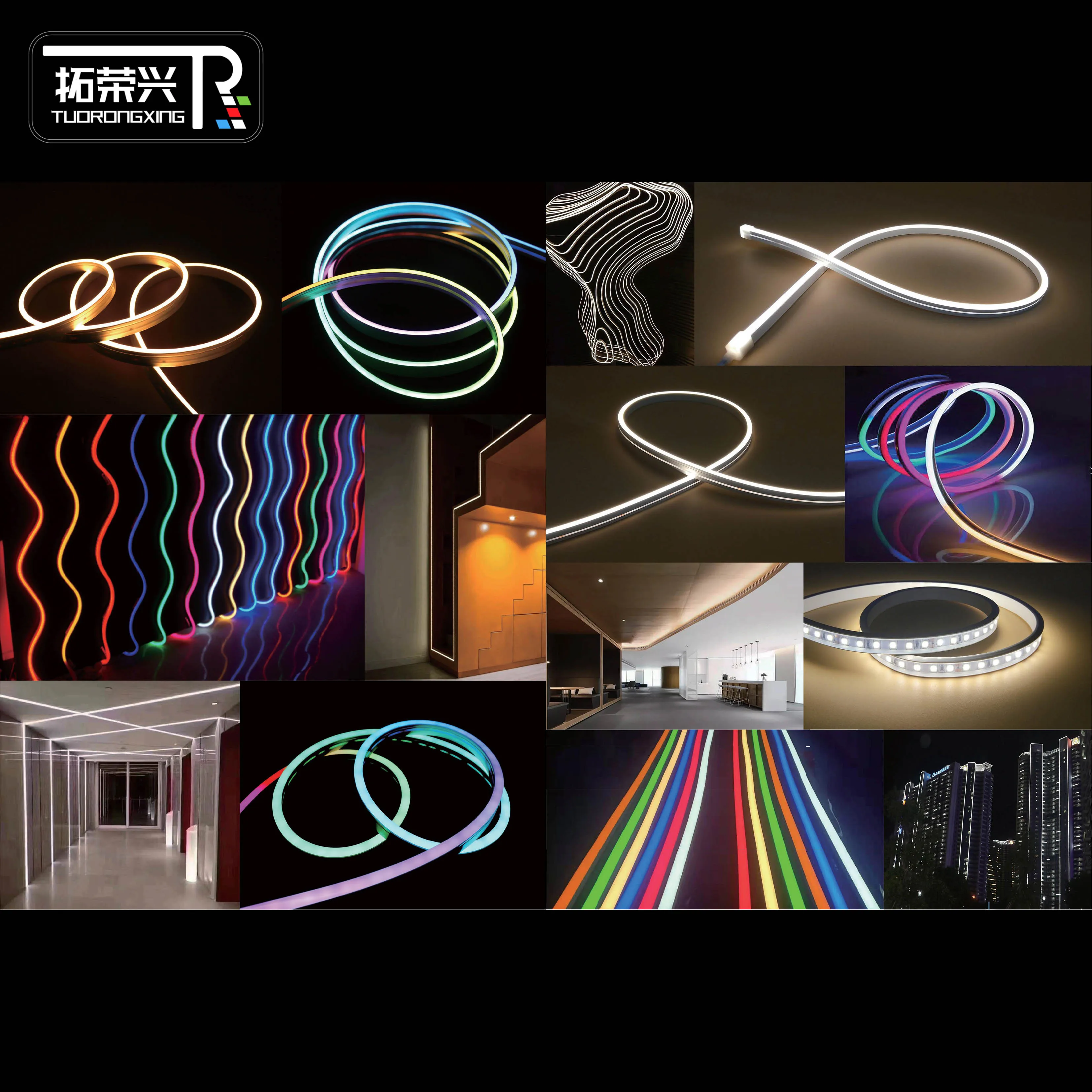 Фабрика Китая светодиодный неоновый светильник RGB flex DC5V DC12V DC24V 16*16 20*20*20 потолочный