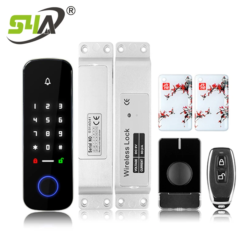 Biometric Fingerprint Door Lock Kit Wireless Touch Fingerprint Keypad Access Control Smart Door Lock