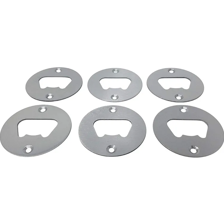 Stainless Steel Round Bottle Opener Inset DIY Kit Hardware Parts Circle 1 3/4 Inches Around Openers