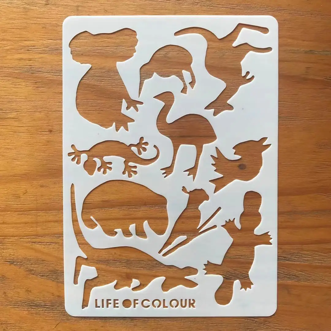 Letter Number Reusable Custom Cheap New Design Kids Drawing Tools Plastic Shaped Drawing Stencil