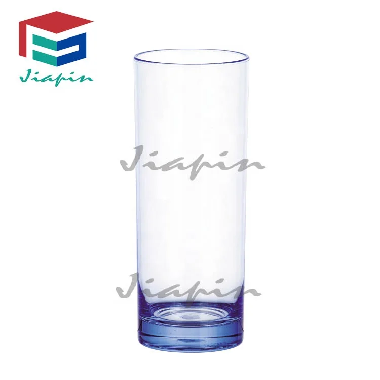 Restaurant Cups 12oz colorful unbreakable Plastic water glass plastic tumbler cup pc straight tumbler hill ball glass