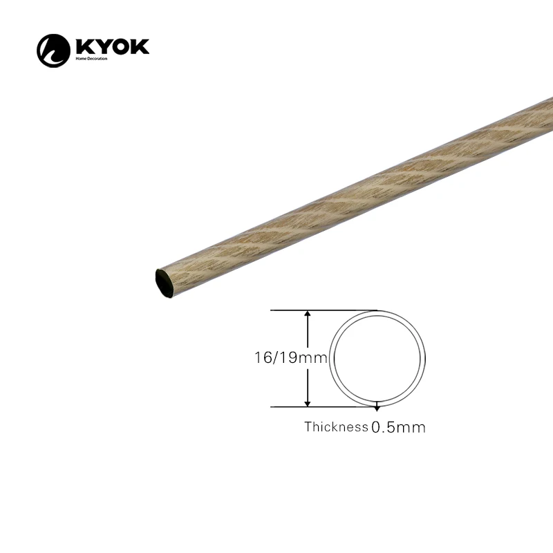 New Color Curtain Rod Set Metal Twisted Rod Electroplated Curtain Rod And Quality Bracket For Wholesale