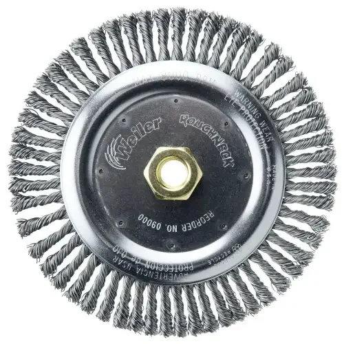 Best Price 4/5/6/8in Wire Lock Technology Stainless Steel Finishing Twist Wire Wheel Brush with Threaded Hole