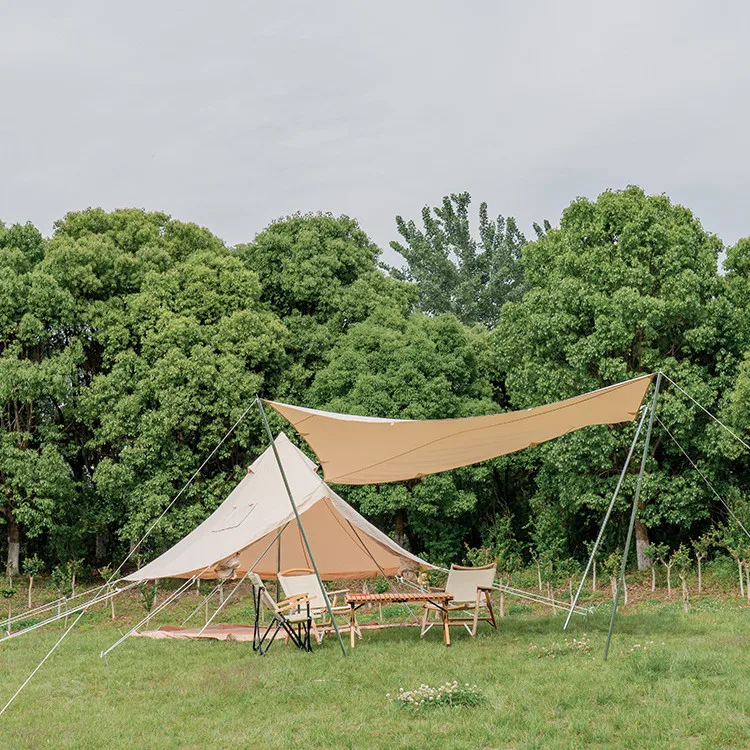 Outdoor Glamping Activities Luxury 6M Canvas Cotton Family Bell Tent Festival Party Wedding Safari Resort Bell Tent for sale