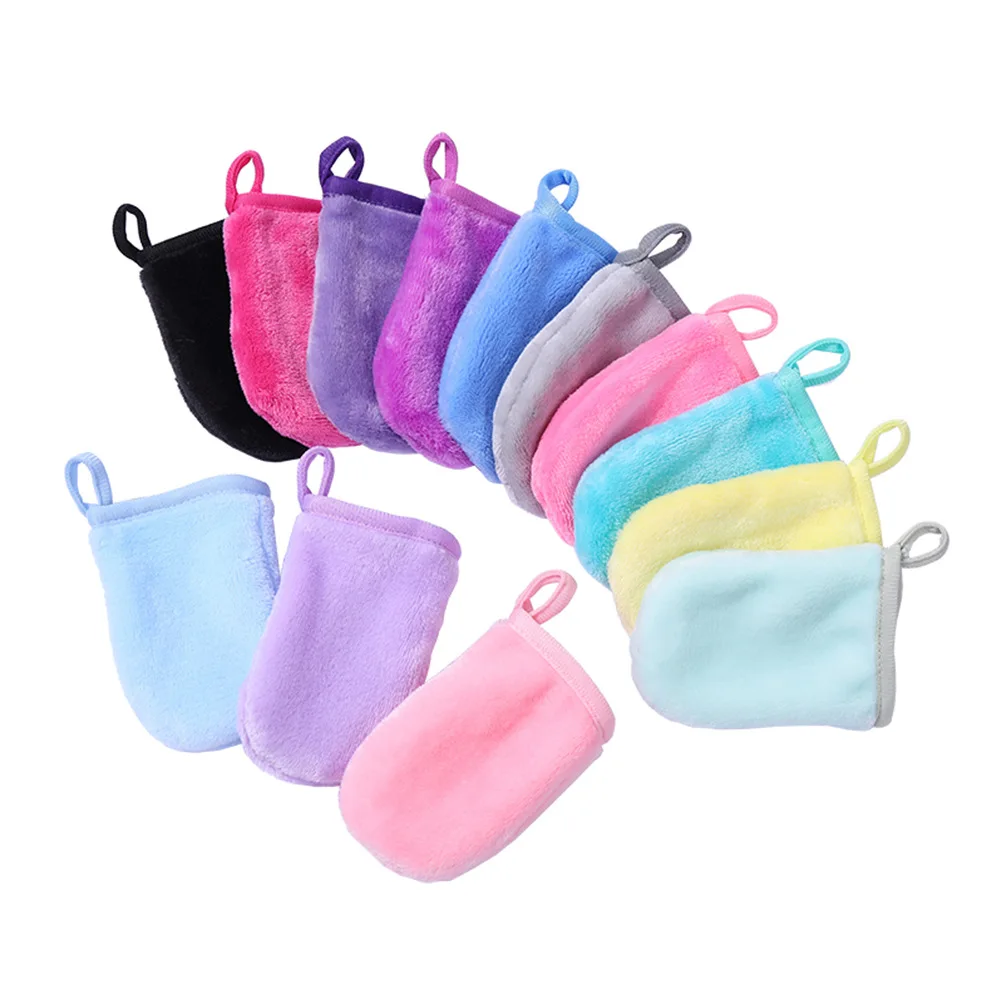 Microfiber make up  face washing mitt Reusable Facial Cloth Pads Makeup Remover towel