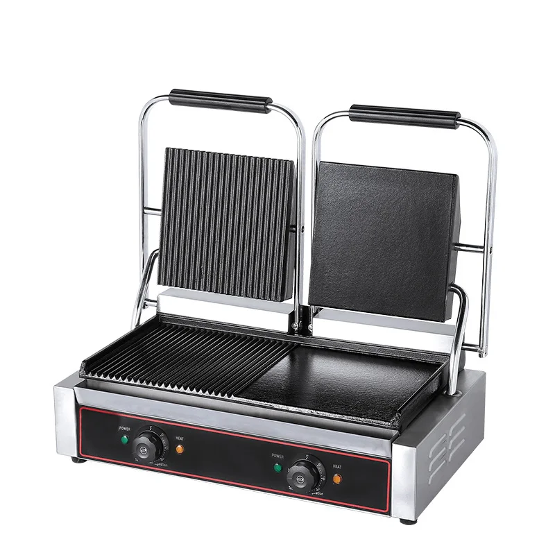 Kitchen Commercial Use Sandwich Double Contact Grill Machine Electric Panini Maker Grill