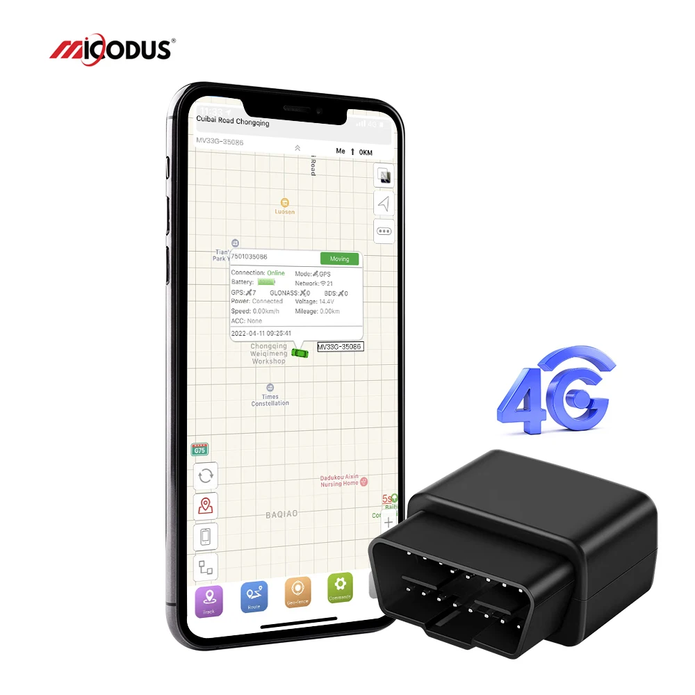 Micodus GPS Locator 2G 4G Car Tracking System OBD OBD2 Interface Vehicle Location Device GPS Module Tracker With Software