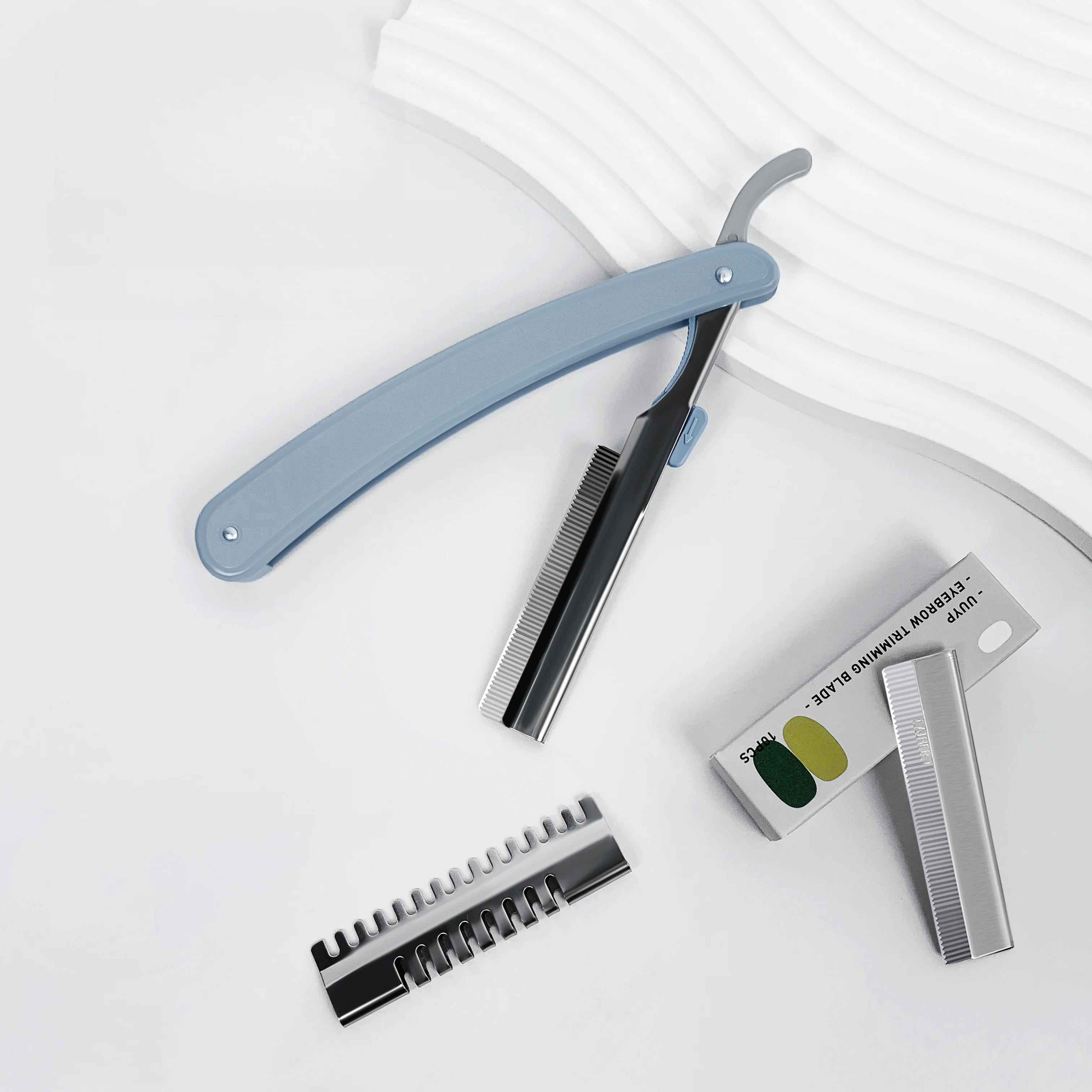 Private Label Logo Makeup Painless Eyebrow Maintenance Shaving Grooming Women Face And Body Safe Trimmer 4Pcs Eyebrow Razor