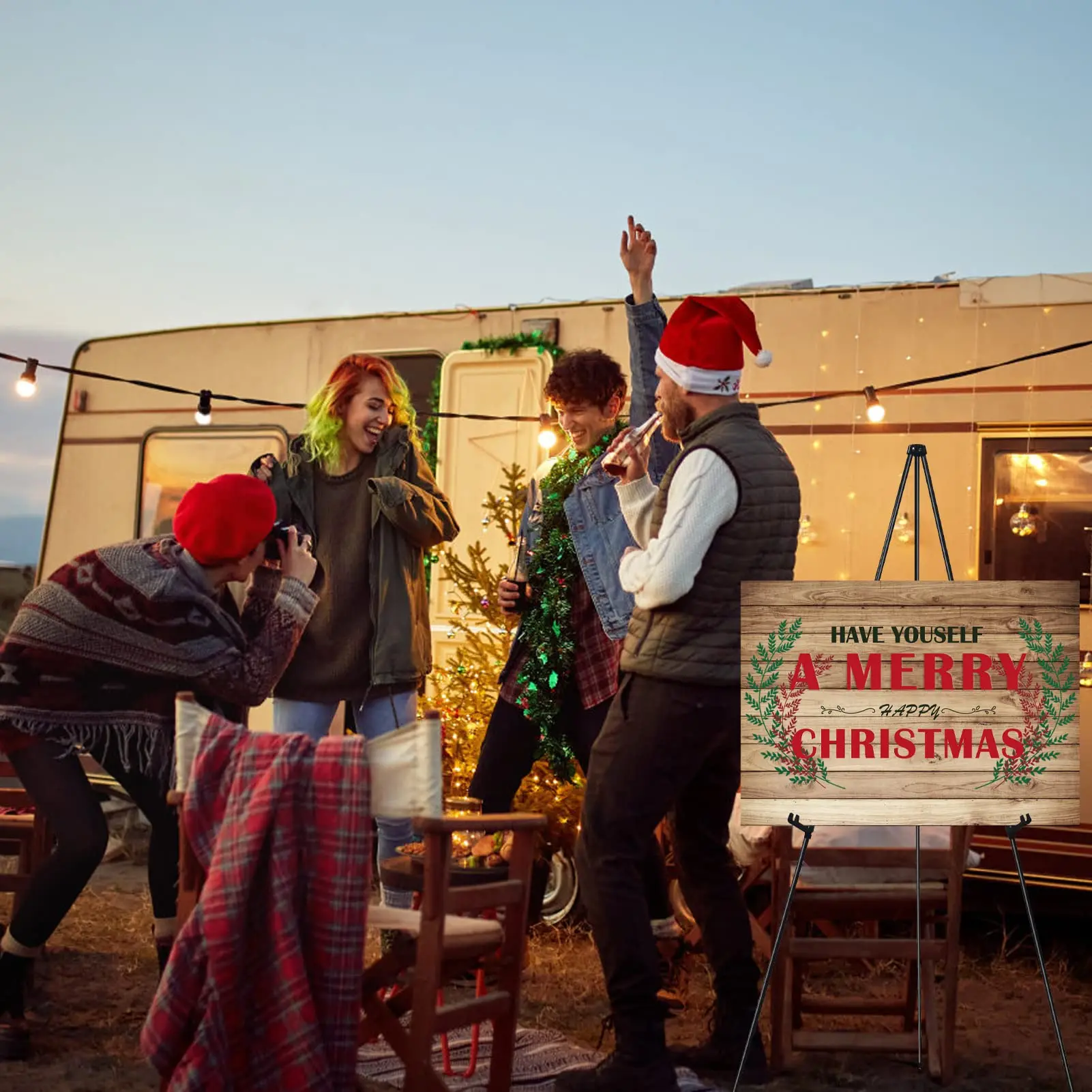 Easel Stand for Display  Instant Easel, Foldable Portable Ground Easel for Wedding Banner and Poster Display Stand