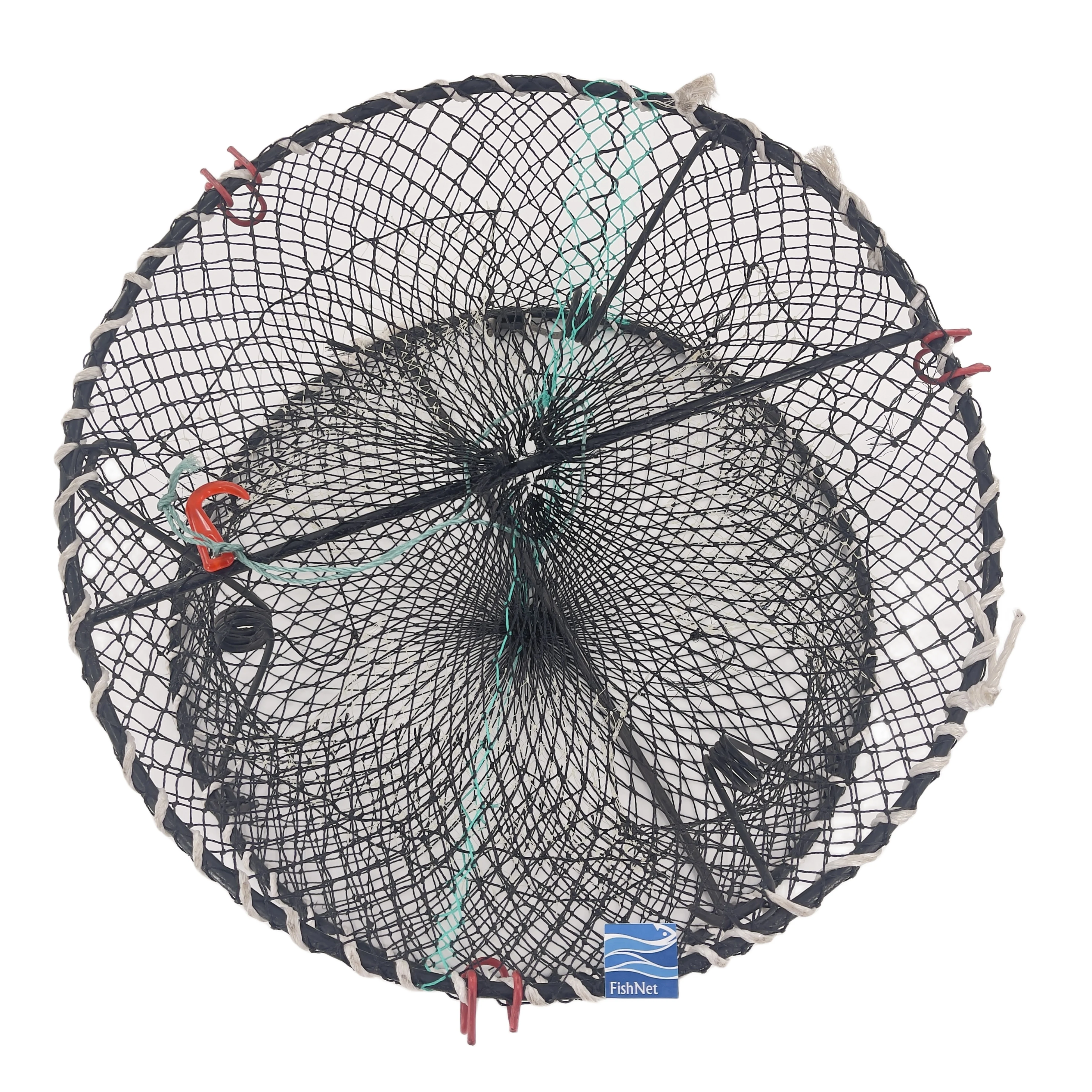 60 cm spring Plastic Coated Folding Vertical Crab Cage Crayfish Steel Trap Crab Pot with frame  crab trap