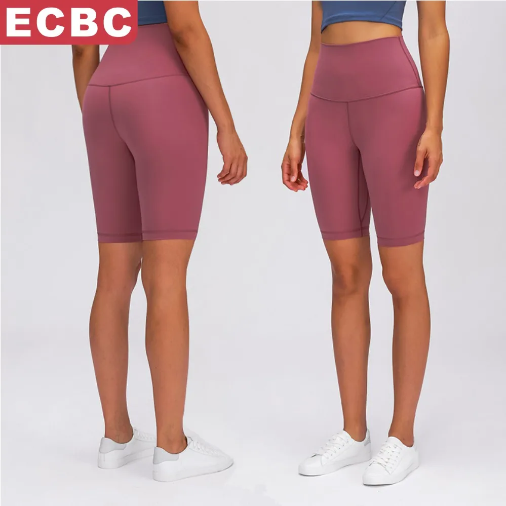 Lulu Lemon Summer High Waist Ultra Lift Hip Double-Layer Brushed Hairy Elastic Running Sports Shorts Leggings Workout Yoga Pants