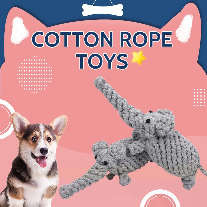 High Quality Elephant Cotton Rope Small Pet Dog Chewing Toy