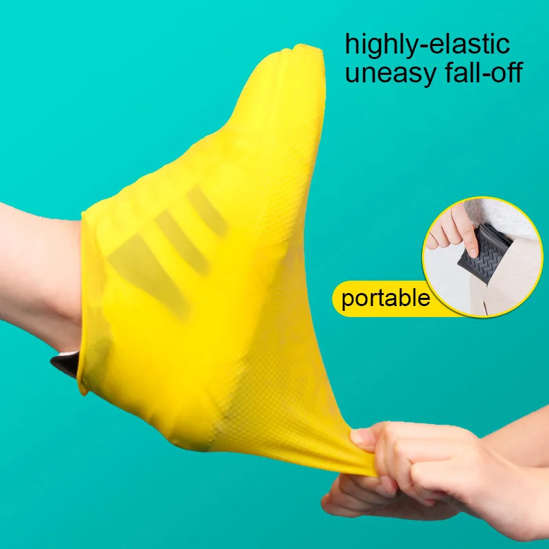 Hot-Sale Outdoor Unisex Rain Safety Boots Shoes Cover Anti-slip Latex Shoes Cover for children  Latex protective shoe cover