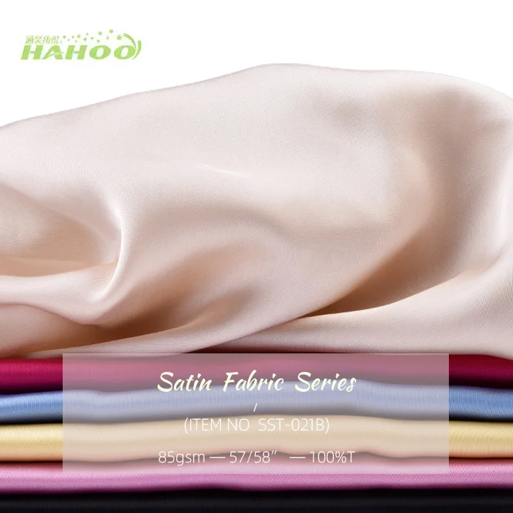 Оптовая продажа низкая цена 85gsm однотонная 50d окрашенная 100% полиэфирная атласная шифоновая ткань для одежды