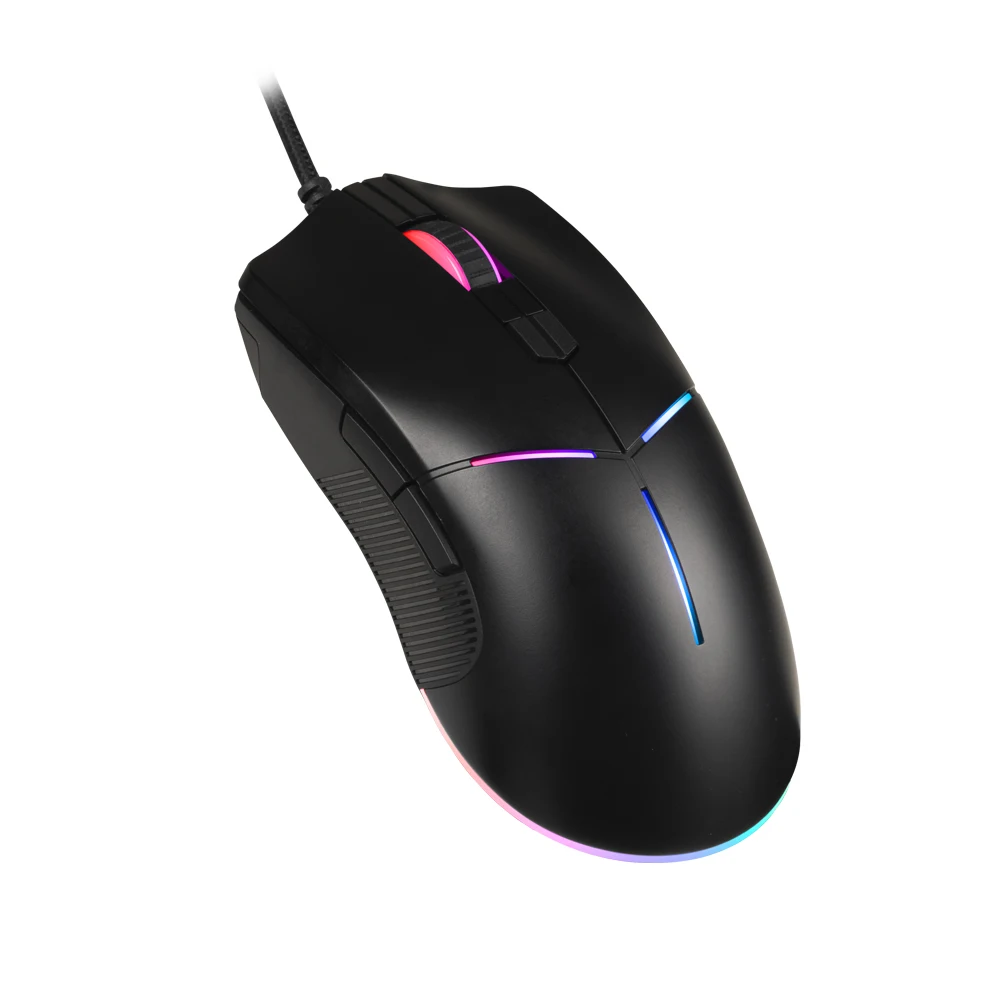 Ergonomic Programable Right hand Mouse Wired DPI Led Rgb Optical Driver Gaming customize Software Joystick Mouse