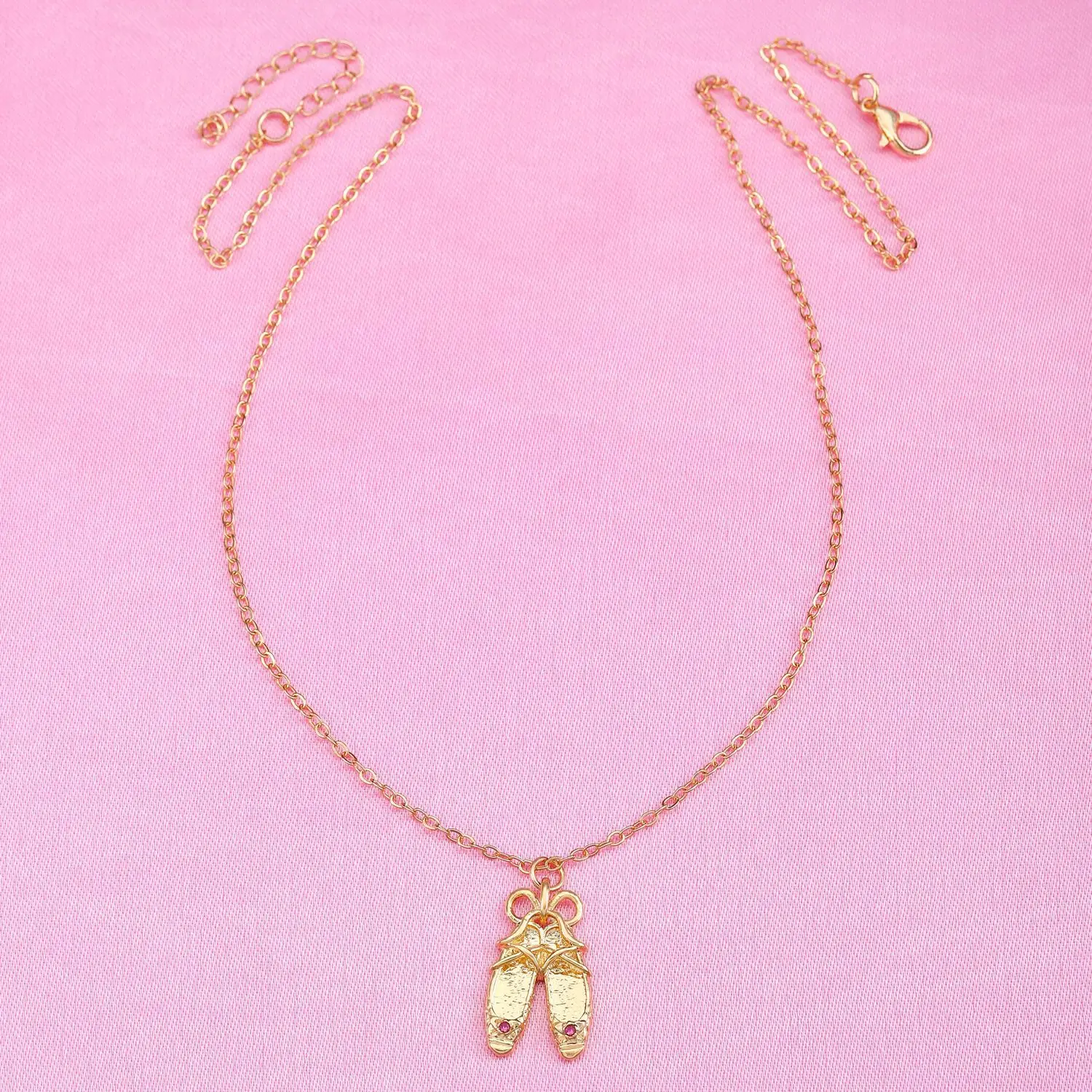 Sweet Dance Necklace Vintage Statement Dancer Princess Ballet Shoe Necklaces for Women Girl Accessories