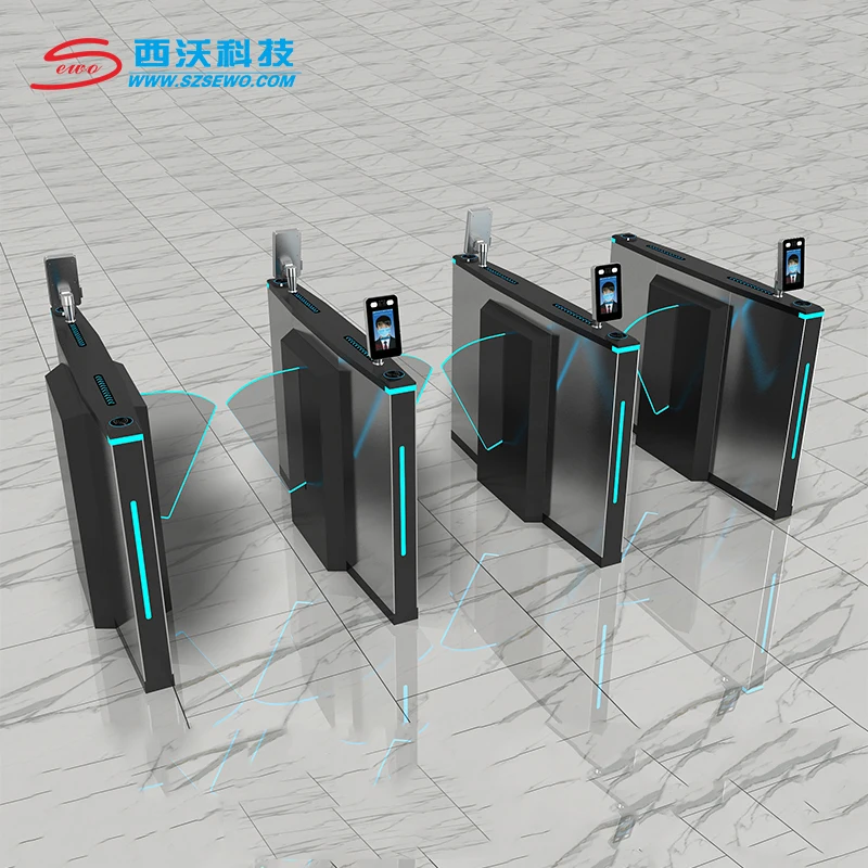 SEWO высококачественный автоматический биометрический контроль доступа высокоскоростной откидной створчатый турникет для доступа посетителей