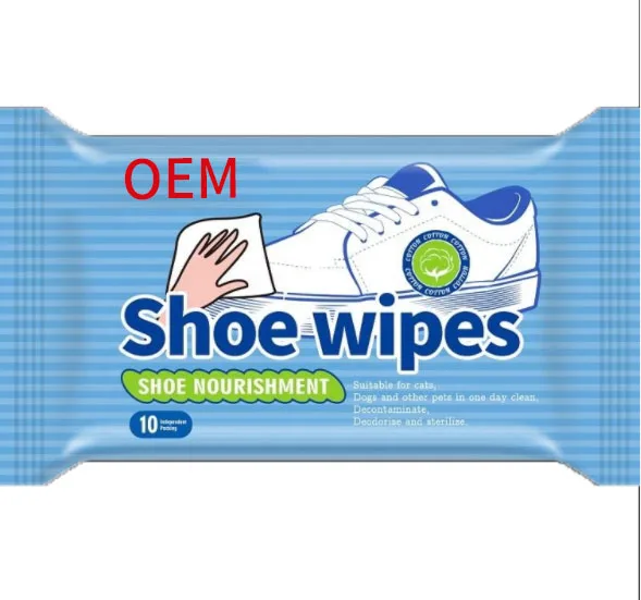 OEM Custom Travel Carry On Quick Wipes Shoe Cleaner Removes Dirt Duty Wet Cleaning Wipes Shoe Sneaker Wipes