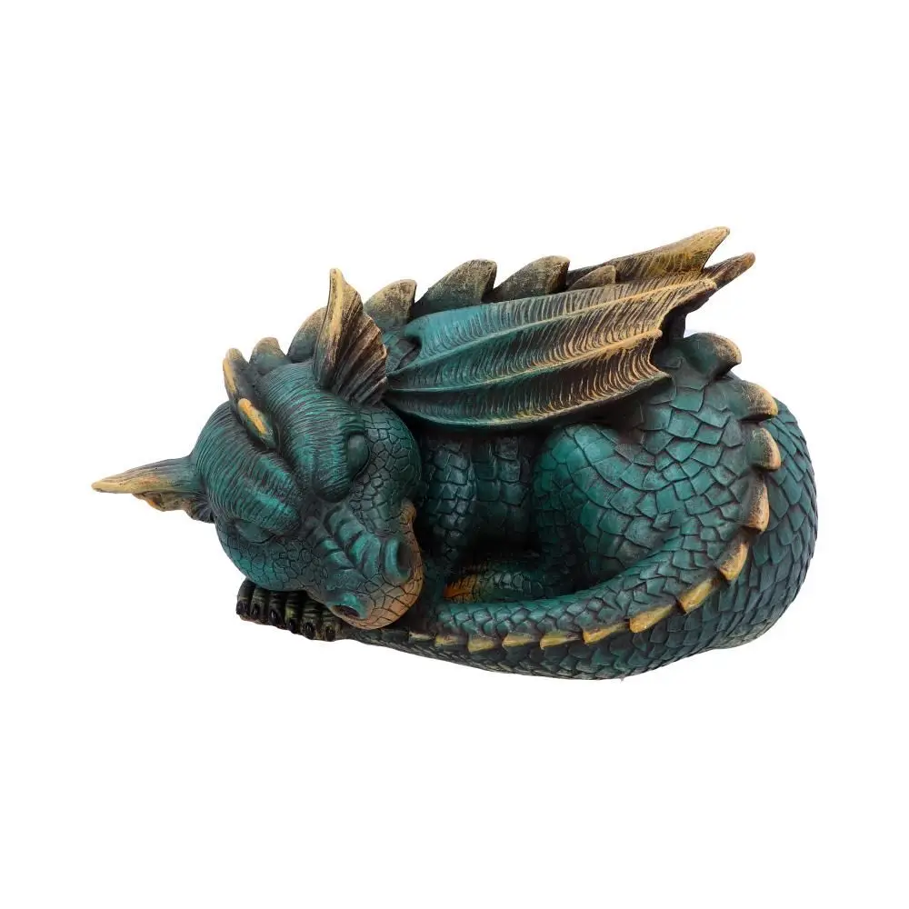 Dozing Dragon Sleeping Green Dragon Ornament