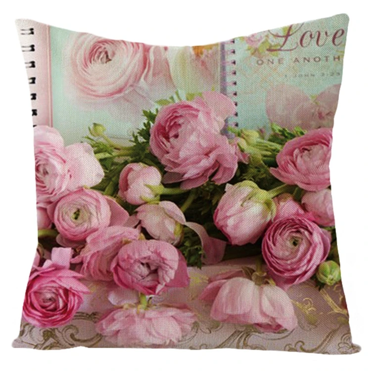 Новая модная наволочка, большая наволочка с цветочным узором в американском пасторальном стиле, офисные диваны, наволочка