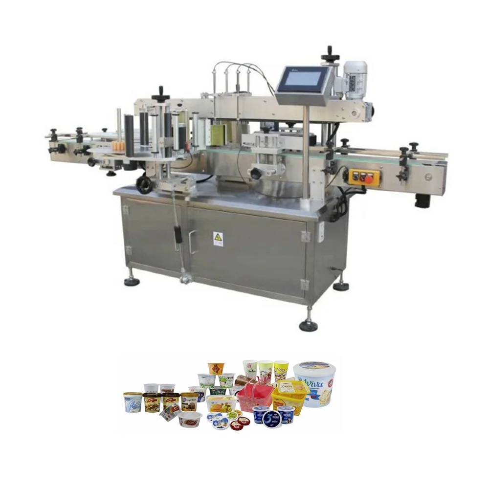 CE Automatic Beer Cans Wine Water Round Square Bottle Tube Sleeve Aluminum Alloy Printing Sticker Thermal Labeling Machine