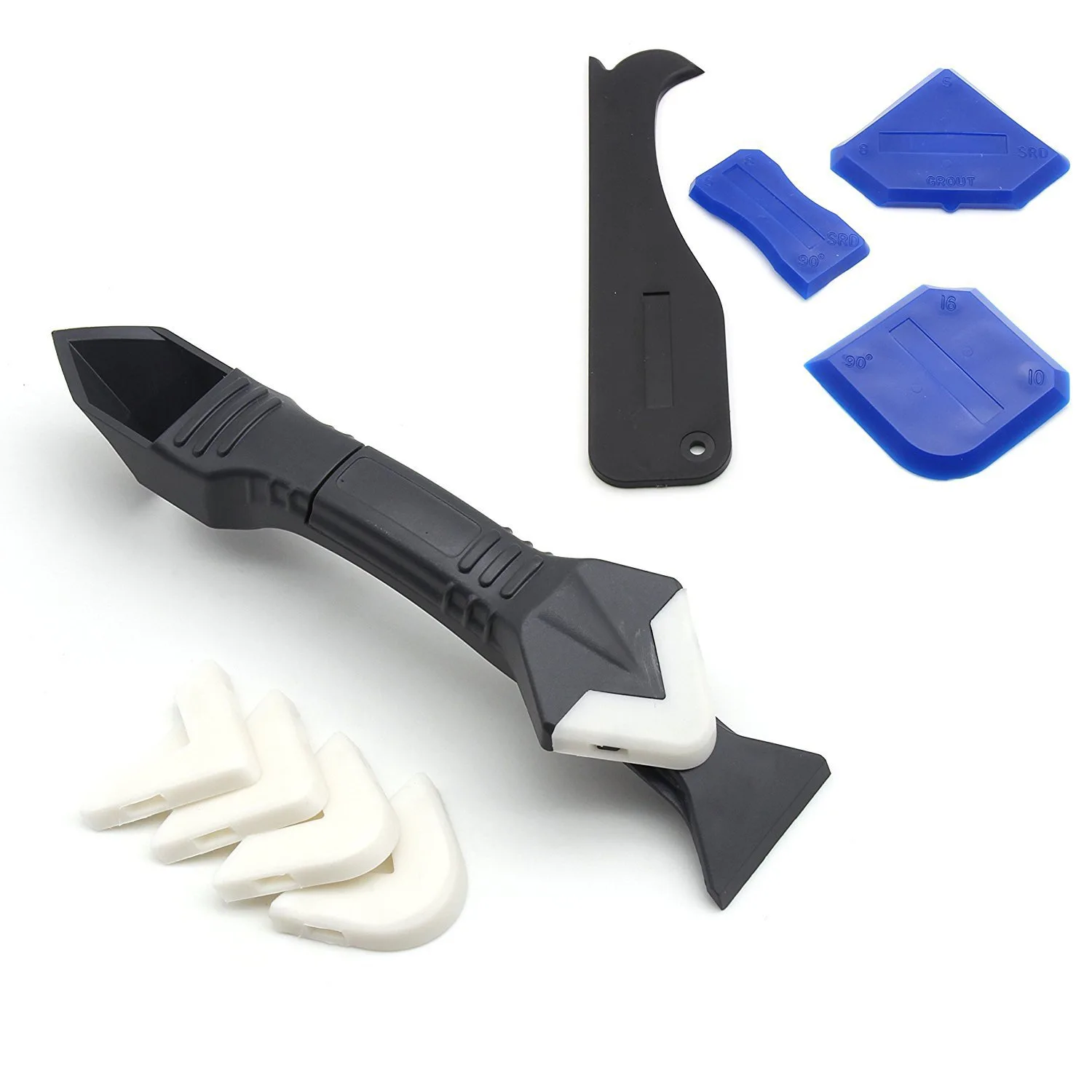 caulking finishing grout remover removal tool 5 in1 silicone scraper