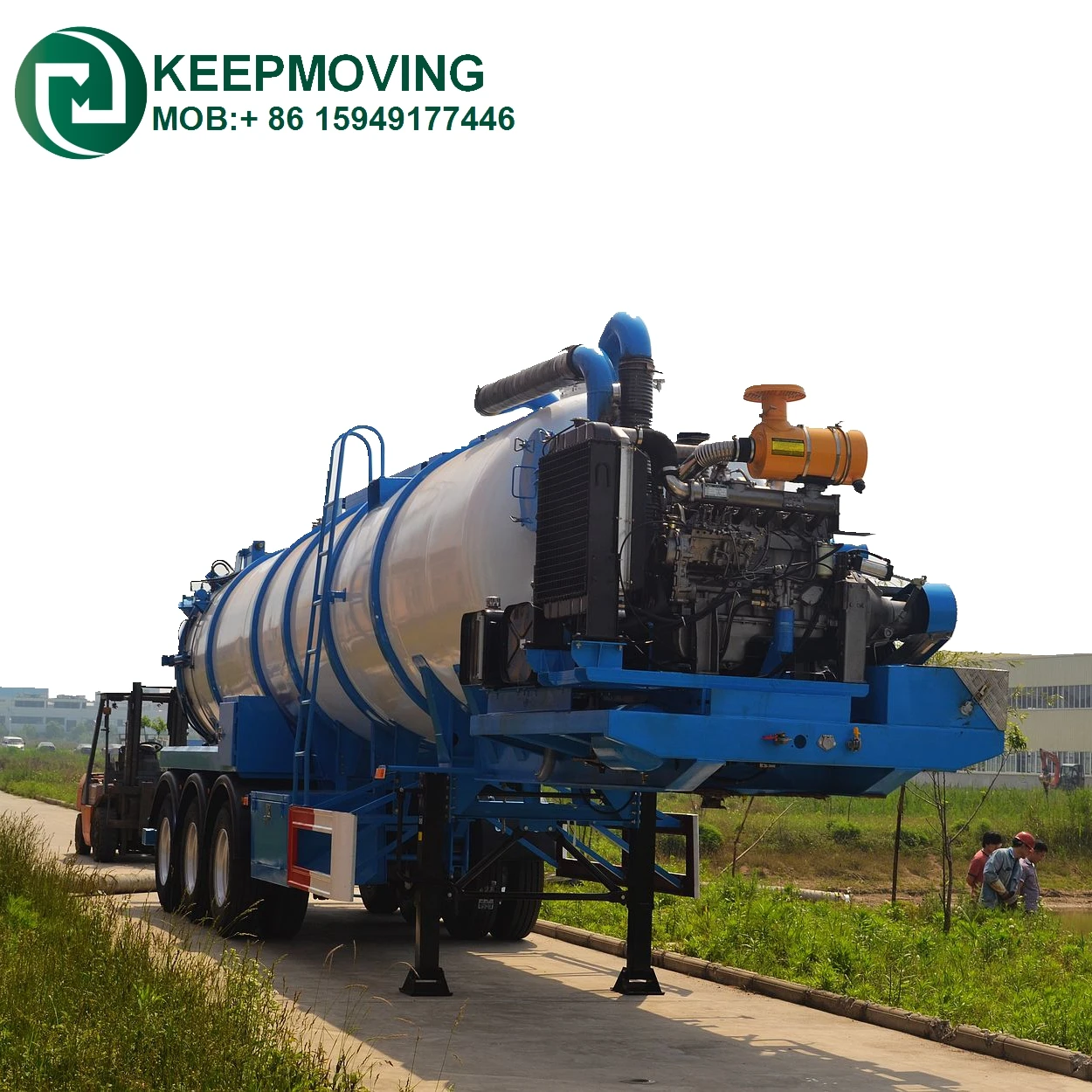 Three Axles 22CBM Oil Mud vacuum Tank Suction Semi trailer