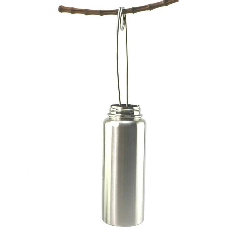 wholesale    Customized  stainless steel   1000ML  water bottle  and  750ML water cup  with  mouth spreader hanger  for camping