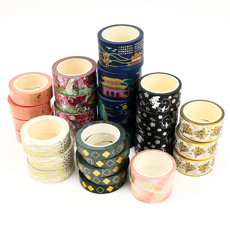 Vograce Wholesale DIY Washi Tape Stickers Custom Mini Stamp Self Cute Paper Adhesives Washi Tape