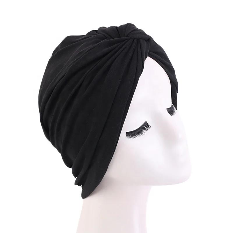 Wholesale classic soft stretchy cotton turban twist head wrap women cotton bandeau turban head scarf