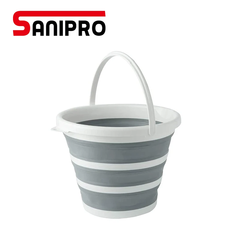 
Sanipro 10L Portable Multifunctional Fishing Beach Water Pail Car Wash Bucket Camping Plastic Bucket Homewares Folding Bucket 