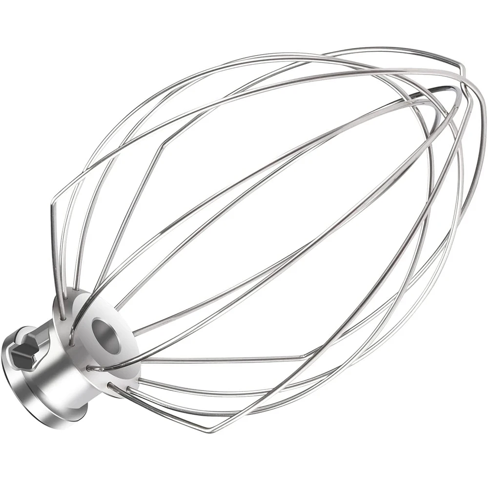Fits KitchenAid Lift Bowl Stand Blender Wire Whip Attachment for K5AWW Stainless Steel, Egg Heavy,Cream Beater, Cakes Whisk