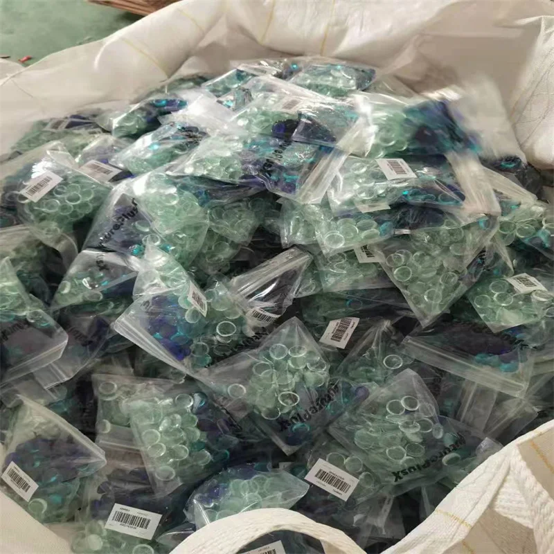 Mini Glass Gemstone Mixed Color Mancala Stone Flat bottom marble beads for home decorative arts craft vase fillers