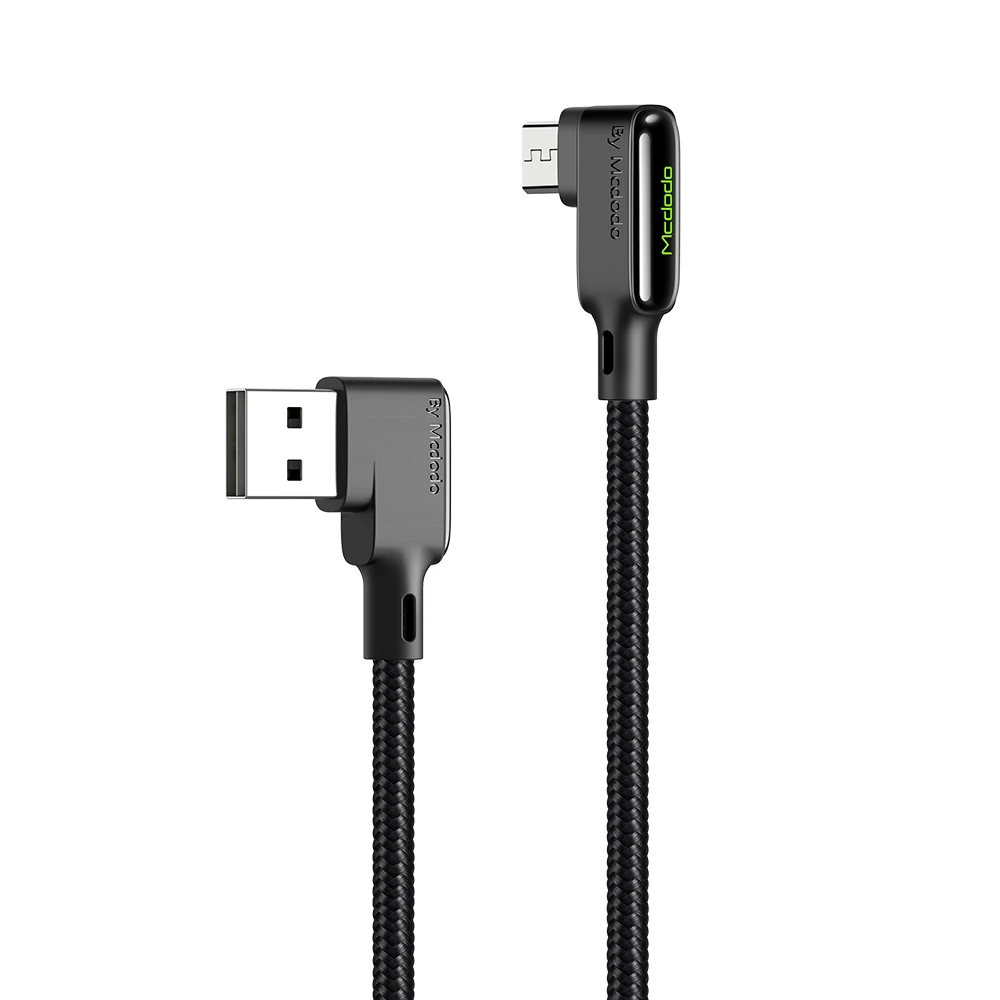 Mcdodo 90 Degree Elbow 3A Fast Charging Micro USB Data Cable for Android Mobile Phone