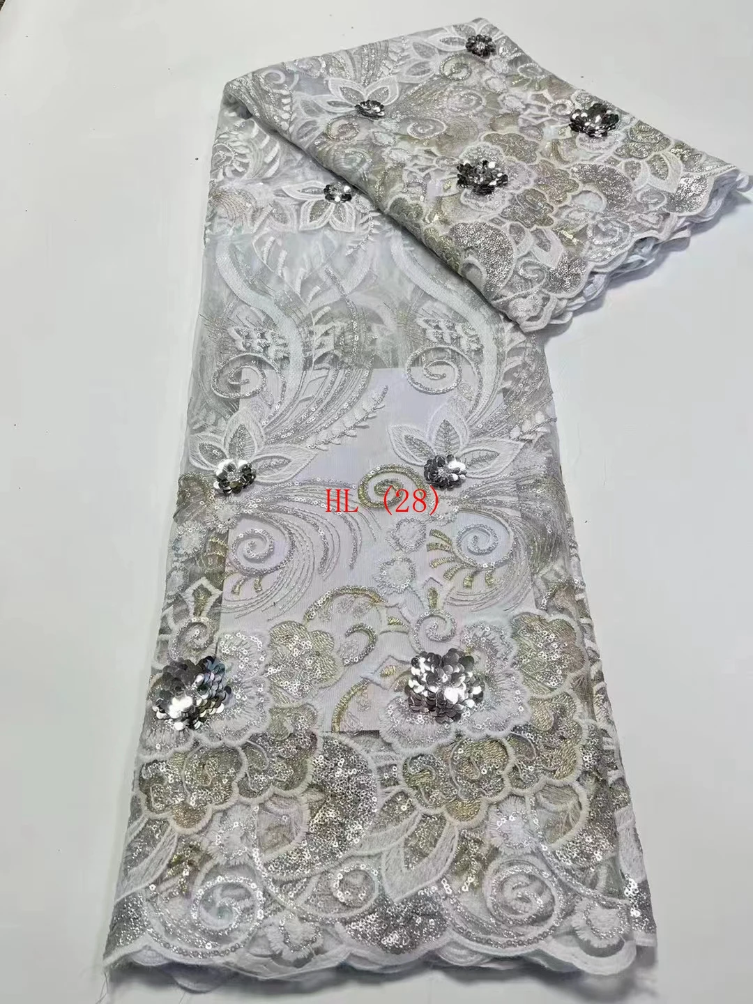 lace fabric lace mesh fabric custom color  durable bridal wedding dress mesh beaded lace shirt border fabric