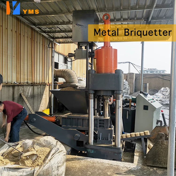 High density hydraulic briquetting press scrap aluminum chip briquette machine manual price