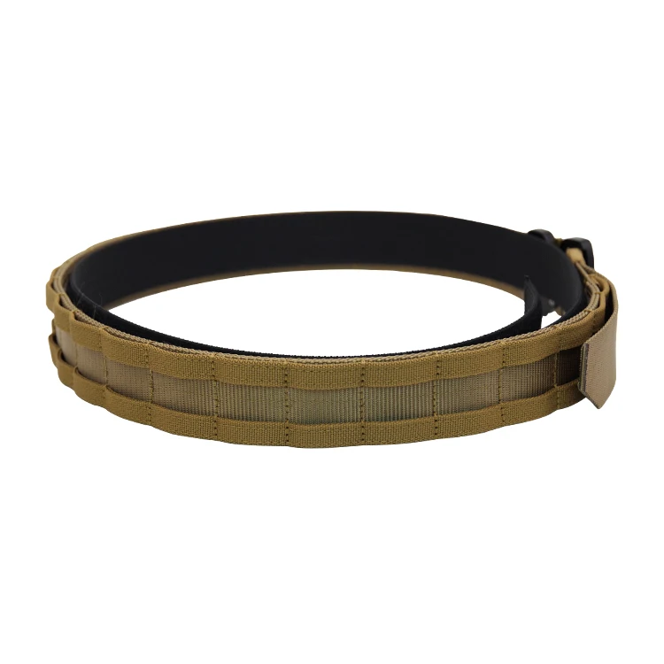 Outdoor Quick Release Double Layer Molle Belt Hunting Nylon Heavy Duty Waistband Tactical Belt