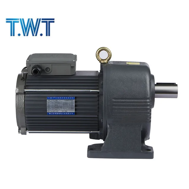 low rpm high torque 3 phase vertical foot mount brake magnetic electric AC gear induction motor