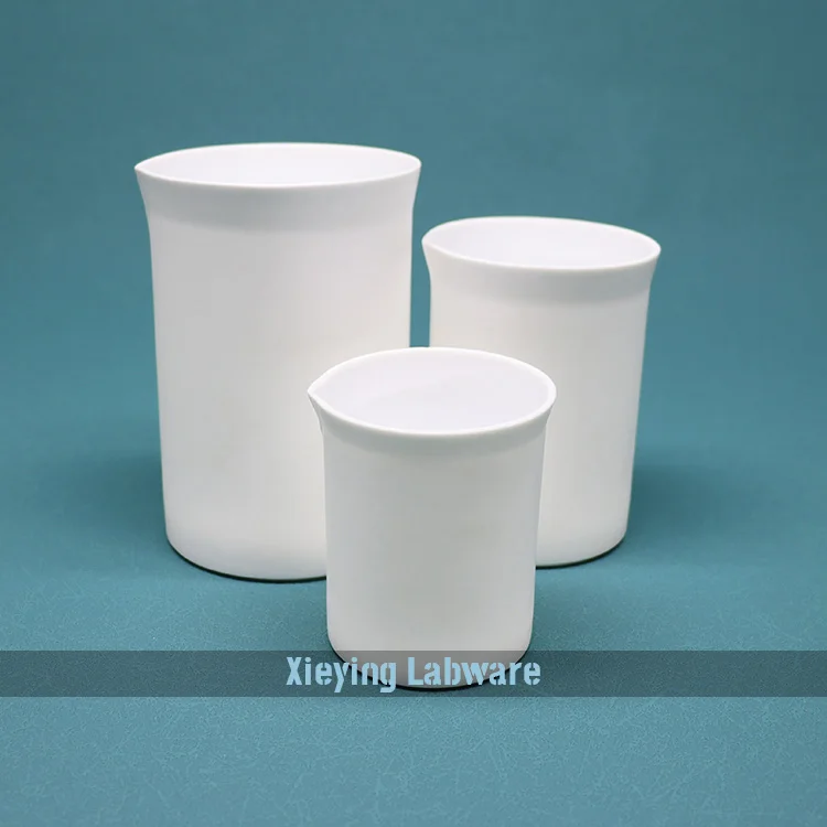 30ml- 10000ml Professional Chemical Lab PTFE Plastic Measuring Beaker Manufacturer with or without Handle
