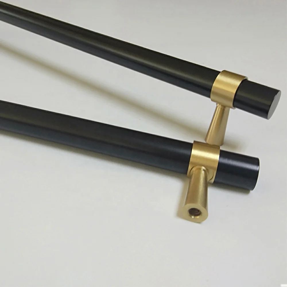 furniture handles Black T bar handle for kitchen cabinet door wardrobe