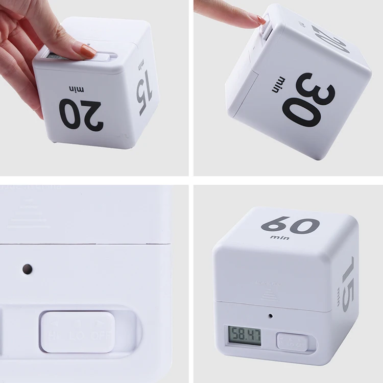 Countdown Alarm Cube Timer Management  Kitchen Timer Workout Timer For Studying, Cooking